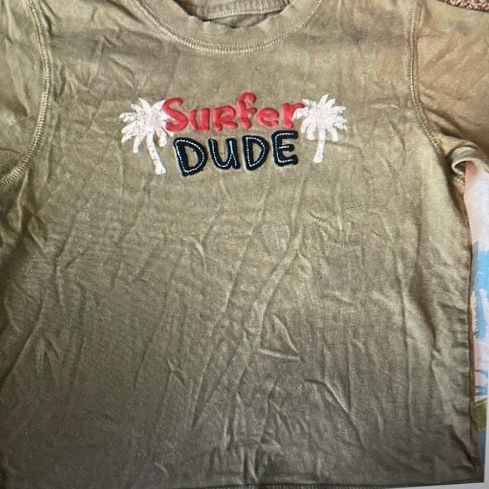 Gymboree "Surfer Dude" greenish short sleeve tee shirt 5T